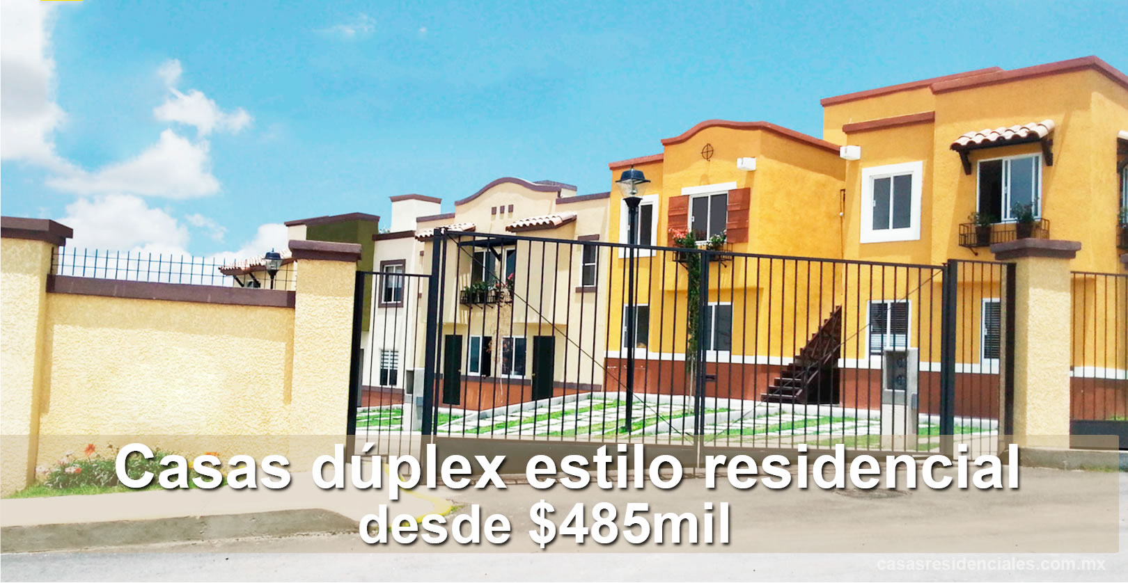 Casas dplex estilo residencial cerca del DF